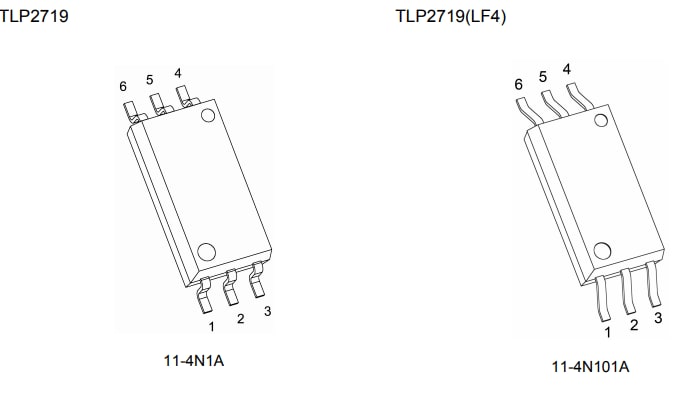 Mechanical Drawing - Toshiba TLP2719 High-Speed Photocouplers